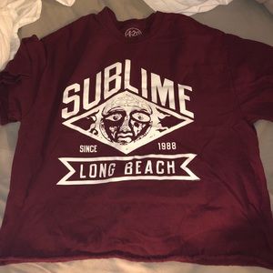 Sublime cropped band t shirt